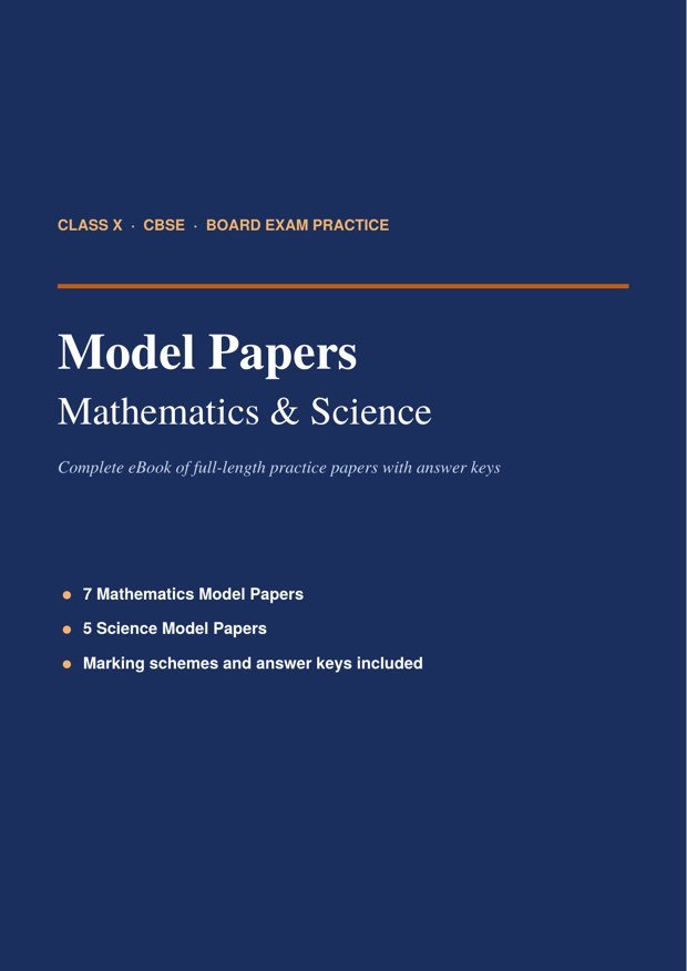Cover of CBSE Class 10 Mathematics & Science Model Papers